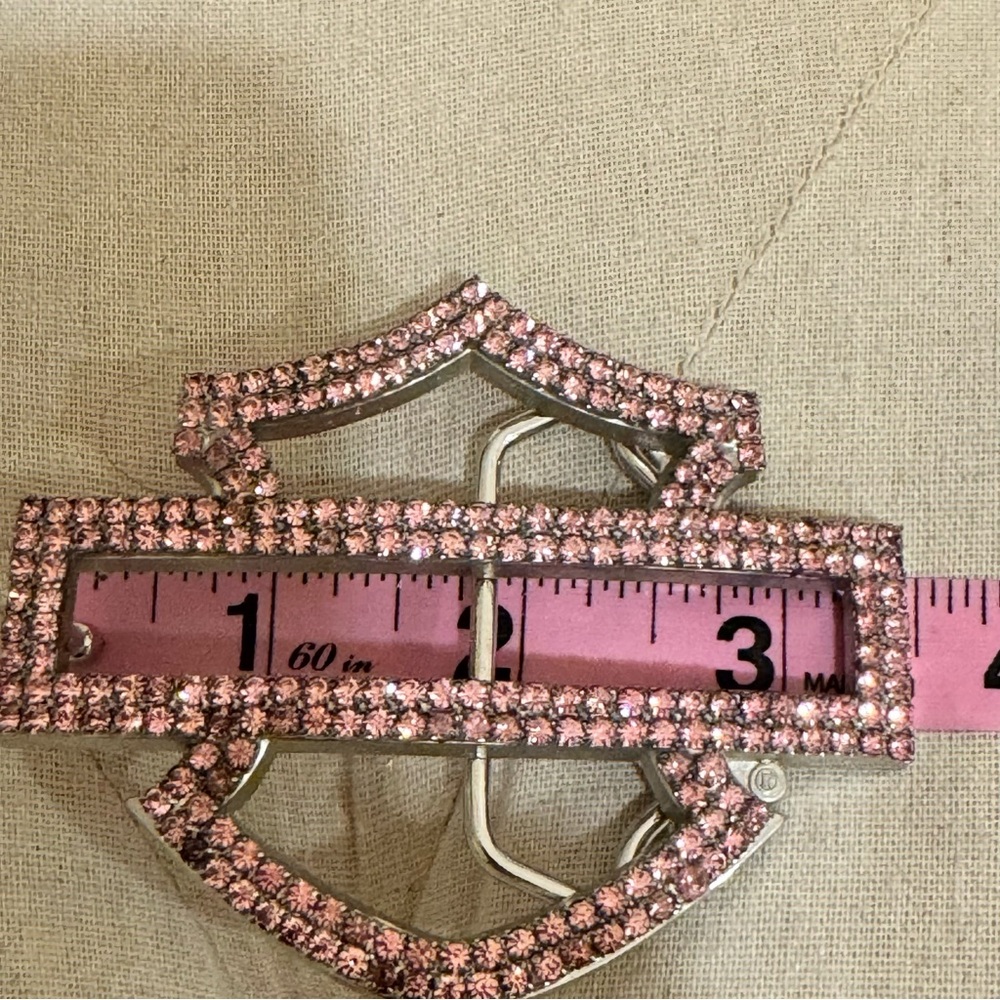 Harley Davidson Pink Crystal belt buckle - Picture 7 of 7